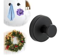 Générique Crochets De Ventouse Pour Les Couronnes Sur Le Verre - Ventouse Pour Salle De Bain - Extra Solides - Crochets Pour Serviettes Et Peignoirs (Noir, 1 PIÈCES)