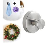 Générique Crochets De Ventouse Pour Les Couronnes Sur Le Verre - Ventouse Pour Salle De Bain - Extra Solides - Crochets Pour Serviettes Et Peignoirs (Argent, 1 PIÈCES)