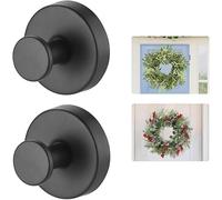 Générique Crochets De Ventouse Pour Les Couronnes Sur Le Verre - Ventouse Pour Salle De Bain - Extra Solides - Crochets Pour Serviettes Et Peignoirs(Noir, 2 PIÈCES)