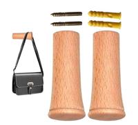 Générique Crochets en Bois pour Mur - 2 Pièces Rangement Entrée Porte Serviette Bois | Porte-Crochet Solide Organisateur Entrée Salon pour Sac Écharpe Vêtement, Couloir Maison Cadeaux Noël