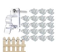 Générique Crochets Guirlande Lumineuse,20 Pièces Montage à Visser,Clips D'Accroche À Lumières LED Féeriques - Allée Cour Jardin Arrière Chemin Terrasse Balcon Aménagement Porche