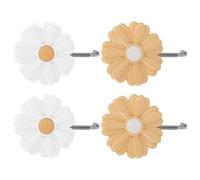 Générique Crochets Muraux Adhésifs Fleur Marguerite 4 Pièces, Patères Murales Sans Perçage en Acier Inoxydable, Pour Manteaux Serviettes Clés Écharpes, Chambre d’Enfant et Couleur Aléatoire