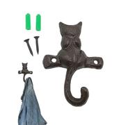 Générique Crochets muraux en fonte animaux - 4,65x4,69x0,55 pouces Crochets muraux rustiques en fonte | Boîte en papier Support de cintre décoratif antique pour manteaux, sacs, serviettes, chapeaux