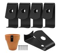 Générique Crochets Muraux Facile à Installer pour Pots de Fleurs à Suspendre en Métal Support Mural Discret et Minimaliste avec Vis Lot de 5 Pièces pour Pots en Terre Cuite