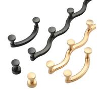 Générique Crochets Murs en Alliage de Zinc, Moderne et Décoratif Support, Étanche & Résistant À L’Usure, Solide pour Salle de Bain Chambre Entrée, Manteaux Sacs Serviettes(Noir,5hooks*34cm)