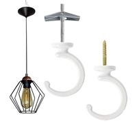 Générique Crochets pour au Plafond | Suspension Multifonction pour Luminaires de Toit - Lot de 2 Crochets de Plafond Polyvalents pour Porche, Appartement, Garage, Atelier, Salle de Bain,
