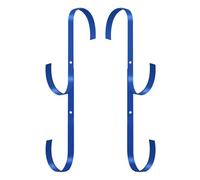 Générique Crochets pour équipement piscine | Support mural métallique robuste,2 Crochets Pour Perche Épuisette Piscine - pour skimmer, râteau, brosse, épuisette, aspirateur, tuyau, extérieur, jardin,