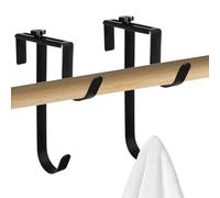 Générique Crochets Pour L'Équipement De Piscine - 2 Pièces Support Métallique Réglable,Crochet De Piscine Avec Deux Niveaux,Pour Outils Tuyau Râteau Épuisette Brosse Écumoire Serviettes Balustrade