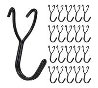 Générique Crochets Robustes 20 Pièces en Acier Inoxydable pour Panneau Perforé Espacement de 25 Mm, Support de Charge Élevé pour Organisateur Mural et Rangement