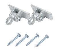 Générique Crochets Suspendre Robustes en Acier Moulé Argenté pour Hamacs et Fauteuils Suspendus, Kit de Fixation Stable 4 Vis pour Balançoires Adultes et Garçon et Filles