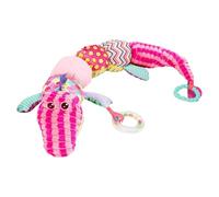 Générique Crocodile Sensory Toy, Musical Stuffed Animal, Crinkle Plush Figure, Textured Crinkle Fabric, Soothing Music Sound for Kids Birthday and Christmas, 21.26x4.33x3.54 inches Pink