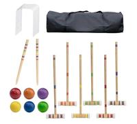 Générique Croquet Set, 6 Players, Outdoor Family Games, Bring Pleasure, Long Lasting Service, Portable Design, Wooden Sports Set, Fun Lawn Activity, Backyard, Park, Garden, 68x19x10cm