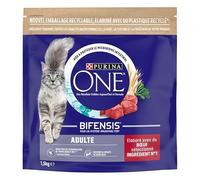 Générique Croquettes pour Chat Adulte Boeuf 1.5 KG de PURINA One - Formule enrichie en protéines pour Un Pelage Brillant - Alimentation Haut de Gamme et équilibrée - Le Lot De 3