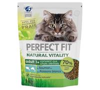 générique Croquettes pour Chat Natural Vitality Au Saumon Et Poisson Blanc 1Kg - Lot De 3