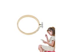 Générique Cross Hoop - Bamboo | DIY Embroidery Bamboo Hoop for Embroidery, Crafts, and Sewing | Cross Ring for Craft Projects and Home Decor Birthday Party