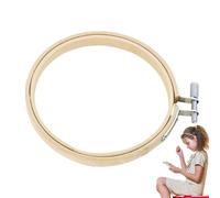 Générique Cross Hoop - Bamboo | DIY Embroidery Bamboo Hoop for Embroidery, Crafts, and Sewing | Cross Ring for Craft Projects and Home Decor Birthday Party