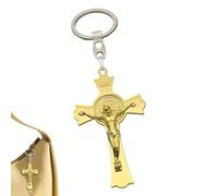 Générique Cross Keychain Charm Catholic Pendant, Handbags Accessory with Decorative Finish and Compact Design for Handbags Backpack Bookbag Purse Wallet Car Keys Party Favors Necklace Jewelry Carry