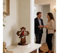 Générique Cross Ornament | 15cm Collectible Metal Ornaments | Alloy Bird Keepsake Accessory | Bird Cross Ornaments Alloy for Family Friends Home Indoor Entryway Bedroom Dresser Table Holiday