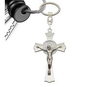 Générique Cross Pendant - Catholic Cross Charm Decor | Zinc Alloy with Die-Casting Electroplating, Handmade Religious Accessory, Backpack, Wallet, Purse Decoration, Favor and Jewelry Gift