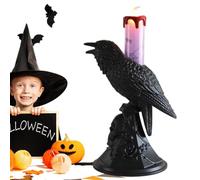 Générique Crow Lamp - Vintage Resin Bird Table Lamp, Realistic Decoration