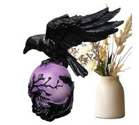 Générique Crow Lamp - Violet LED Fantasy Mysterious Home Decor | Glowing Orb Raven Lamps | For Living Room Home Dorm Apartment Nightstand And Others