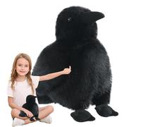Générique Crow Plush Toy - 9.84 inches Raven Stuffed Doll, Realistic Bird Home Decor, Soft Plush Cotton Animal Figurine Lightweight Decorative Cushion for Living Room Bedroom Game Room