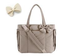 Générique Crush Bow Tote Bag, Bag Crush Bow Tote Bags, pink handbags for women 2025, for Work, Travel, Beach, Shopping (Camel)