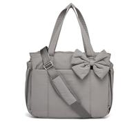 Générique Crush Bow Tote Bag for Women, Bow Tote Bag for Women, Stylish and Lightweight, with Large Capacity, for Work,Gym Travel (dark brown)