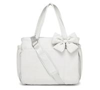 Générique Crush Bow Tote Bag for Women, Fluffy & Lightweight Crush Bow Tote Bag, with Multiple Compartments (White)