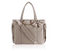 Générique Crush Bow Tote Bag For Women, Lightweight Puffy Quilted Shoulder Bag for Women's Daily Commuting, Shopping, Travel (CamelColor)