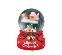 Générique Crystal Ball Music Box - Christmas Crystal Ball Music Box with LED Light, for Holiday Desktop Ornaments Living Room Bedroom Table Shelf Lockers Bookshelves, 15x15x20cm/5.91x5.91x7.87 inches