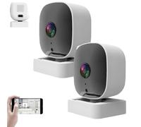 Générique Crystal-Clear 2k Security Camera with Color Night Vision, 24/7 Recording & Smart Alerts Easy Install, 3MP 2K Wi-FI Indoor Crystal Clear Cameras for Home Yard Garden Farm (2Pcs)