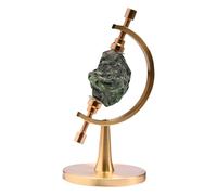Générique Crystal Display Stand - Brass 4.8x9cm | Adjustable Base With Padded Clip | Stone Display Stand For Minerals Fossils Collectibles Art Craft Bookshelf Table Decor