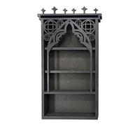 Générique Crystal Moon Shelf - Wooden Wall Display Shelf, Gothic Home Decor Rack, Decorative Moon Cabinet | 7.8 inch, Rack for Bedroom Nail Stones Crystal Display, Trinket Racks Wall, 1*Pc
