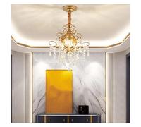 Générique Crystal Pendant Light, Attic Living Room, Luxurious Golden Circular Light
