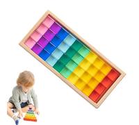 Générique Crystal Rainbow Stacker - Ensemble de Blocs d'apprentissage, Cubes d'empilage de Pierres précieuses, Ensemble de Jouets éducatifs, Blocs de Construction | Cubes Arc-en- en pour