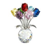 Générique Crystal Rose Figurine - Handmade Floral Sculpture, Gift for Her