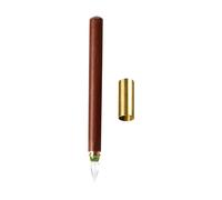 Générique Crystalline Nib - Spiral Groove Silica Basin, Integrated Wood Handle Hardware, Capillary Ink Flow Category, Brown 7in For Artist Writing Sketching Drawing Painting Women Men
