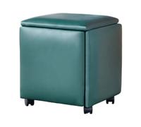 Générique Cube d'assise 5 en 1 à roulettes, Repose-Pieds carré emboîtable, Fauteuil de canapé empilable, for Salon, Salle à Manger, Chambre à Coucher, Petits espaces(Color 1,32x32cm)