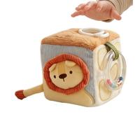 Générique Cube d'Éveil en Peluche Hochet Apaisant pour Siège Auto Éducatif | d'Auto en Forme de Dessin Animé pour Garçons Filles Maison Crèche Appartement Chambre Salon Salle de Jeux Garderie
