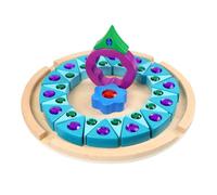 Générique Cube Gemme Acrylique Arc-en- - Bois 29x29x2,8cm | Blocs Empilables Gemmes | Cube Gemmes | Puzzle Blocs Étincelants | Puzzle Cubes Bois pour, Apprentissage Et Jeu Créatif