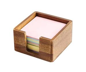 Générique Cube Mémo Bois Bloc-note, 9,5 X 9,5 Cm Distributeur De Bloc-Notes Organisateur De Bureau Décoratif - Pour Maison École Classe Université Dortoir Enseignants Étudiants Bureau À Domicile