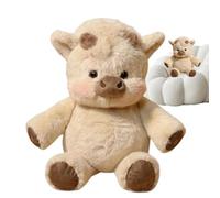 Générique Cuddle Toy, Giant Huggable Dairy Cow Doll, Polyester Filling, Gentle Weighted Calming Effect, Adorable Shelves Display Decor, Sleep Companion Pillow, Adult Stress Relief Pal