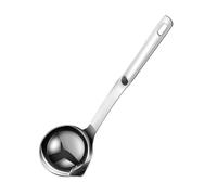 Générique Cuillère à Soupe en Acier Inoxydable pour Séparation de Graisse et Filtrage Pratique de Soupe, Outil Cuisine Solide Argenté pour Maison et Restaurant