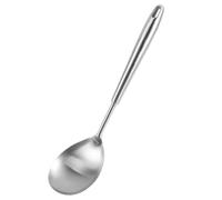 Générique Cuillère Cuisine Ustensile Résistant Maison Cuisine en Acier Inoxydable Robuste Manche Rond et Trou Suspendre Argentée