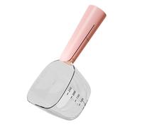 Générique Cuillère Doseuse pour Chat, avec Pince pour Sac et Long Manche, pour Un Dosage Précis des Croquettes et de L'aliment Liquide pour Chats et Chiens, Rose