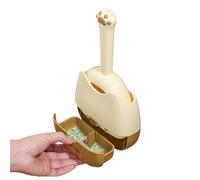 Générique Cuillère Litière Chat - Racle Fine | Ramasse Crottes Mural | Double, Support Inclus, Utilisation Intérieur Extérieur, ABS Résistant, pour Félins Petits Chiens Voyage