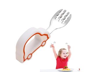 Générique Cuillères pour Bébé - Ustensiles d'Apprentissage Manger Autonomie - Ustensiles de Nourriture Ergonomiques avec Prise Facile pour Parents et Adultes