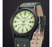 Générique Cuir Date Montre de Sport pour Homme Bracelet Classique Quartz Montre pour Homme Petite Boite Ancienne Argent (White, One Size)