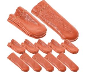 Générique Cuir Pu pour Couture et Diy, Outil de Feutrage Léger, Couvre Pouce et Index Simple et Élégant, Lot de 12 Set de Set de Pièces pour Aiguille et Couture Couleur Couleur Aléatoire
